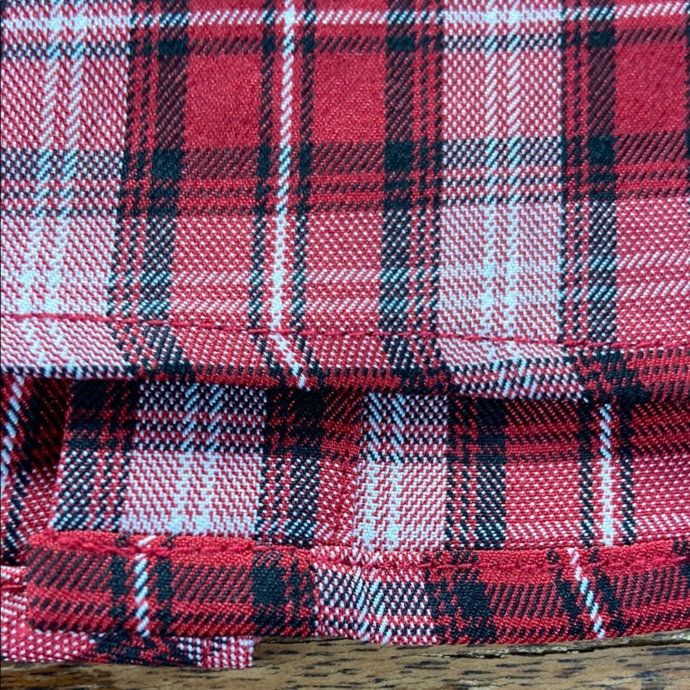 NEW NWT Coofandy Red White Plaid Western Button Down Shirt Men’s Large L - Picture 9 of 9
